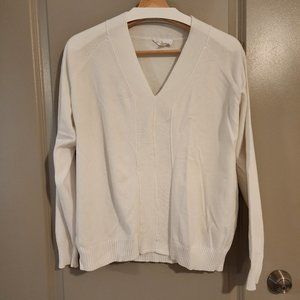Milano White V-neck Top